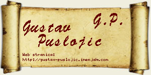 Gustav Puslojić vizit kartica